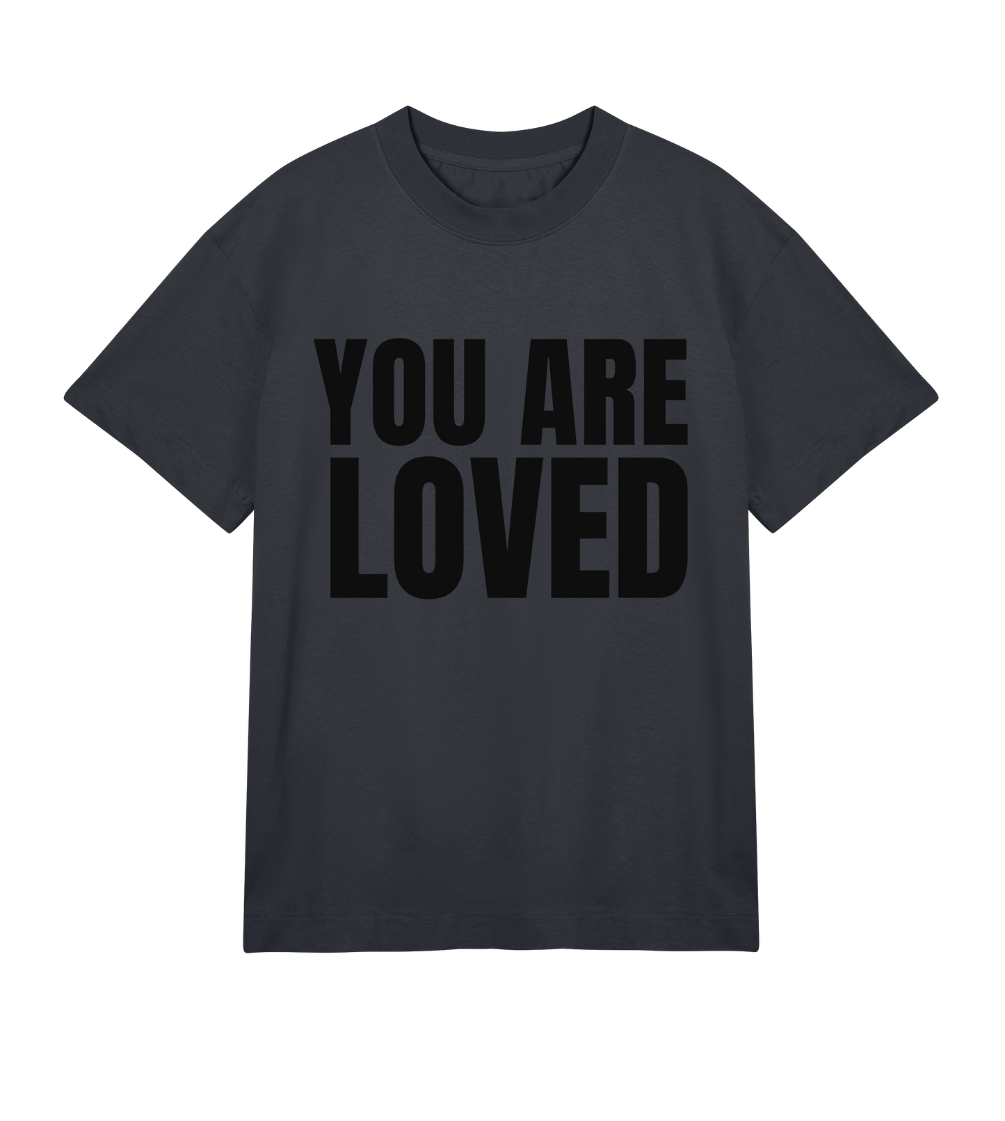 YOU ARE LOVED LOGO PRINT BOXY FIT TEE BLK Men